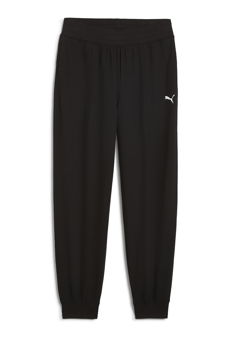 Pantaloni de trening cu talie inalta HER - Negru