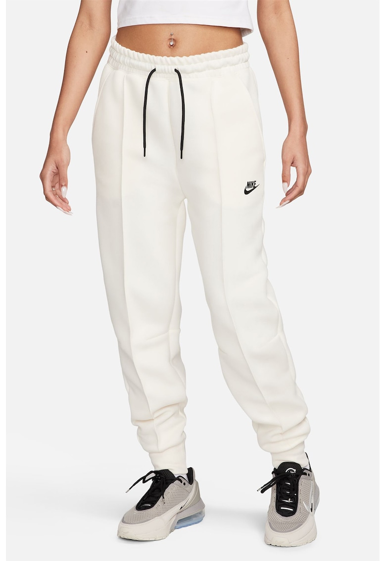 Pantaloni de trening cu snur de ajustare in talie - Negru stins/Crem