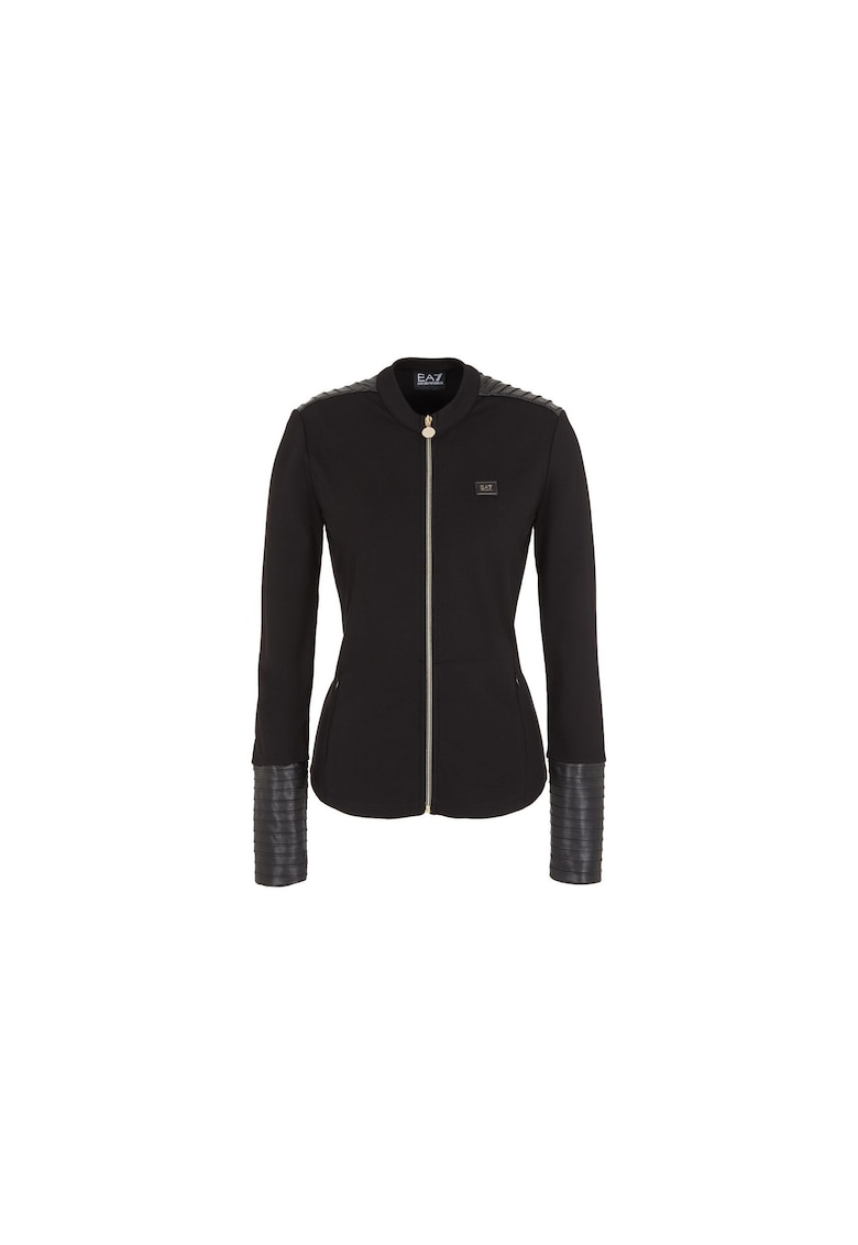 Bluza trening Emporio Armani  Train Winter Mix W T-top Fz Mix Material 6RTM32TJRLZ01200 Femei Negru - Negru