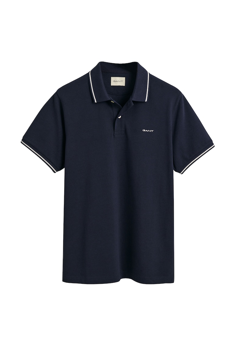 Tricou polo din material pique - Bleumarin