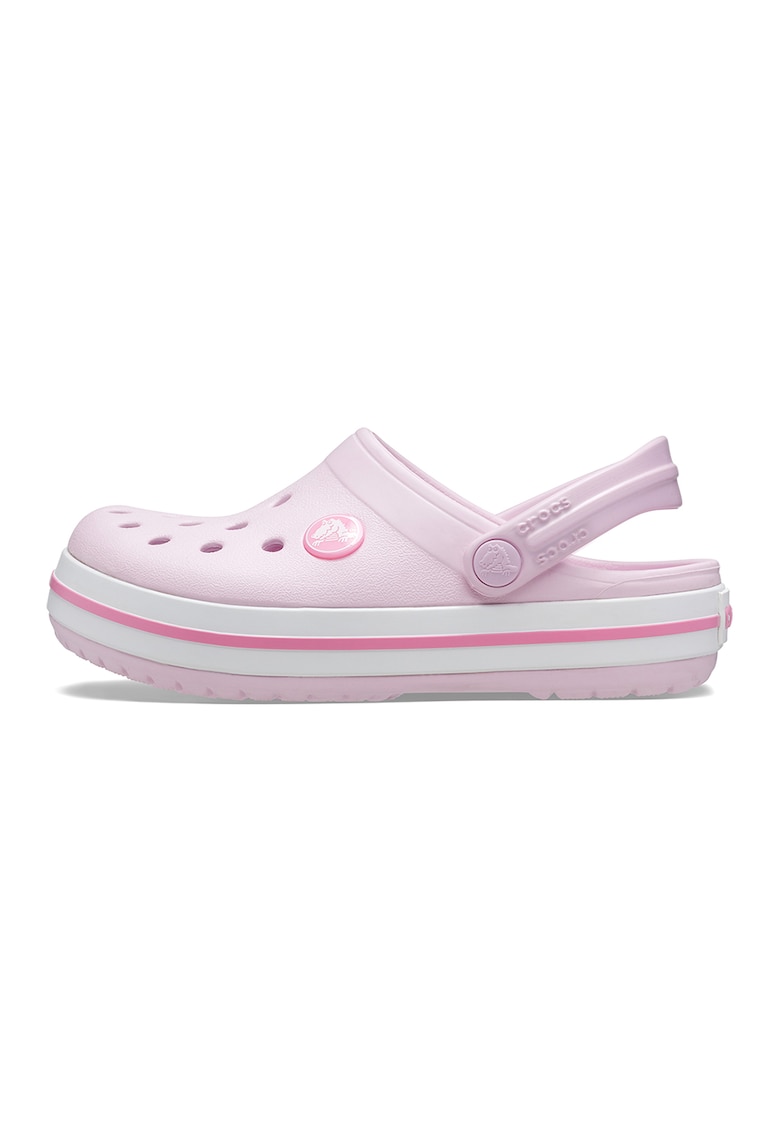 Saboti slingback cu model uni - Roz pal