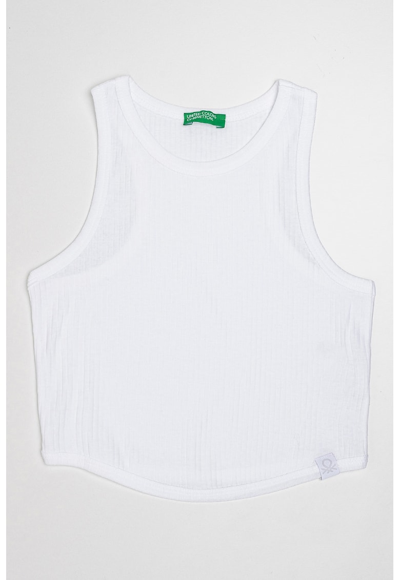Top crop striat - Alb/Verde