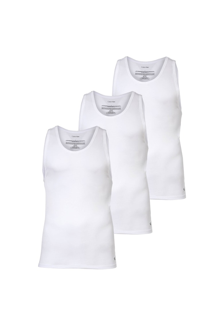 Set de maiouri elastice Icon - 3 piese - Alb
