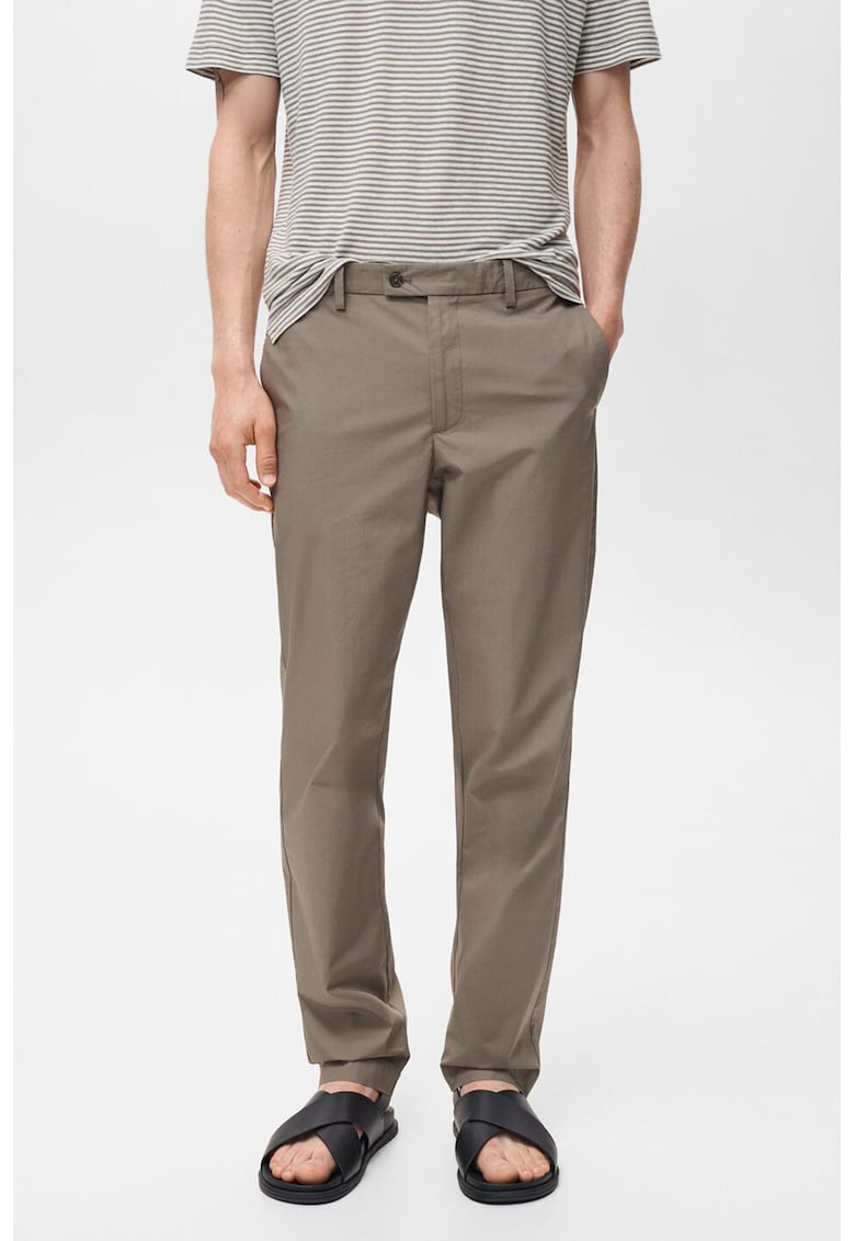 Pantaloni slim-fit - Maro taupe
