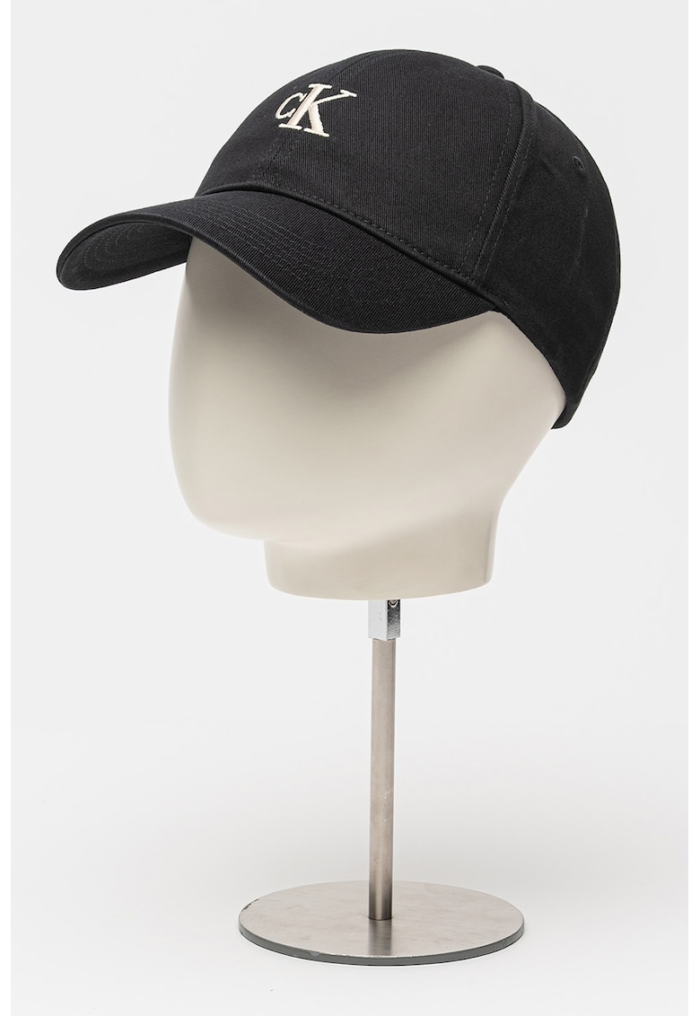 Sapca baseball din bumbac cu broderie logo - Negru
