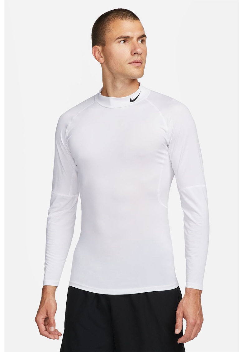 Bluza cu maneci raglan si tehnologie Dri-FIT pentru fitness Pro - Alb/Negru