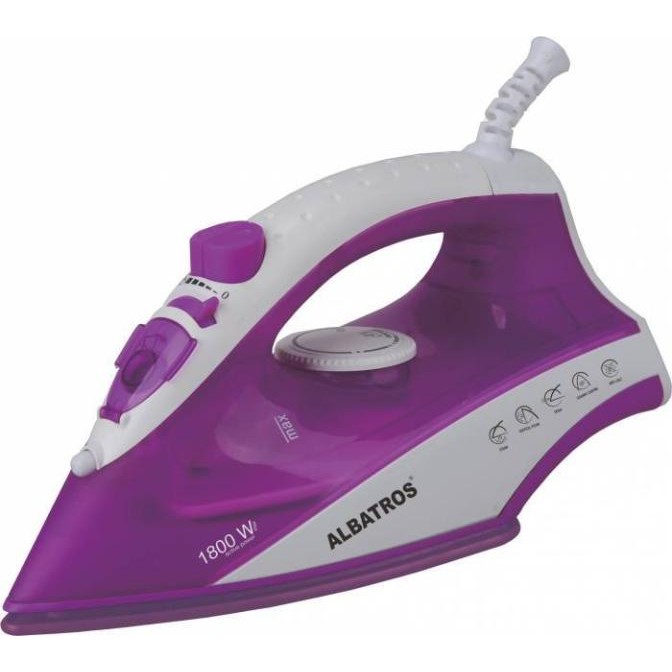 Fier de calcat Jasmine, Talpa ceramica, 1800 W, Violet, rez 170 ml