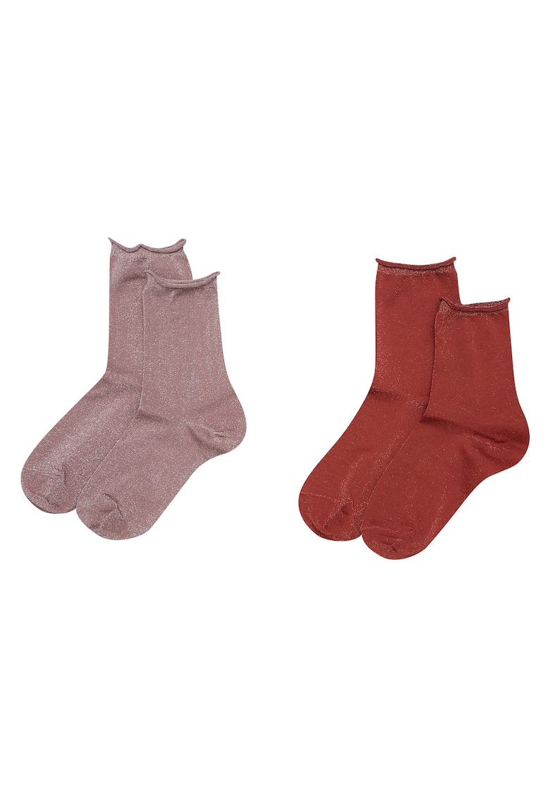 Sosete dama  set 2 perechi - roz inchis - lungi - bumbac