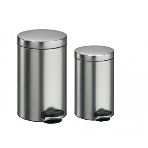 Set 2 Cosuri Menajere Gunoi Cu Pedala Inox 4L+12L