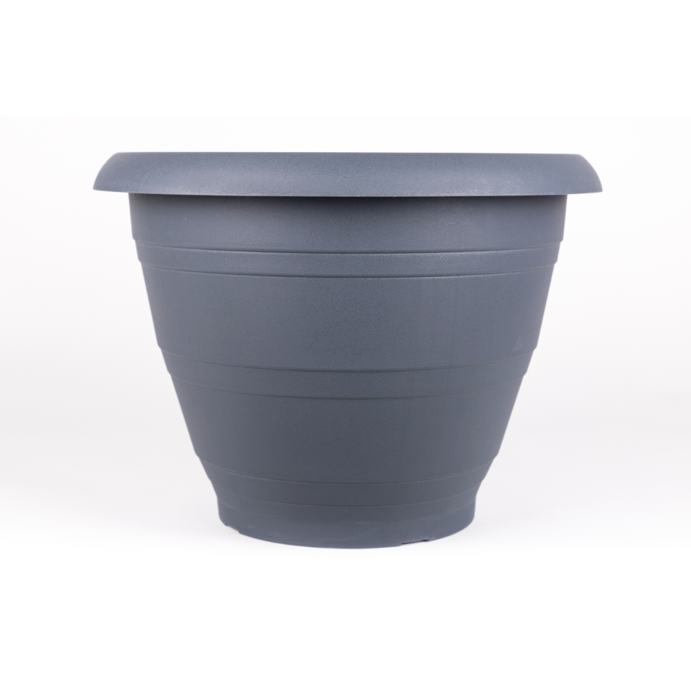 Ghiveci Harplast Lyra, polipropilena, antracit, 350 mm