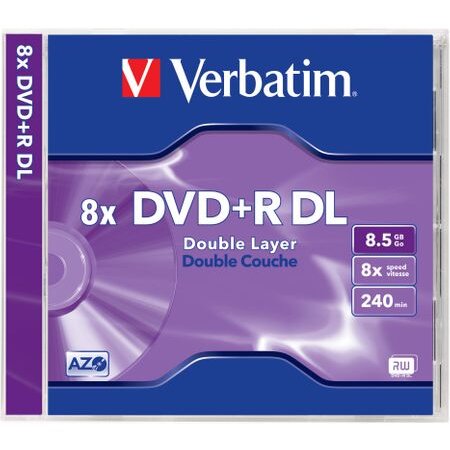 DVD+R Dual Layer Verbatim , 8x, 8.5GB - set 5 buc