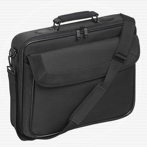 Geanta 16 inch neagra, Nailon, Negru - Design Practic, Aspect Office Chic