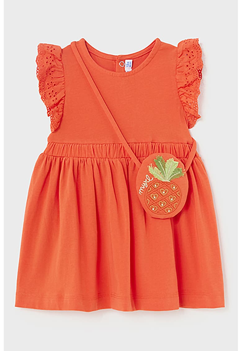 Set de rochie si geanta crossbody - 2 piese - Portocaliu persan