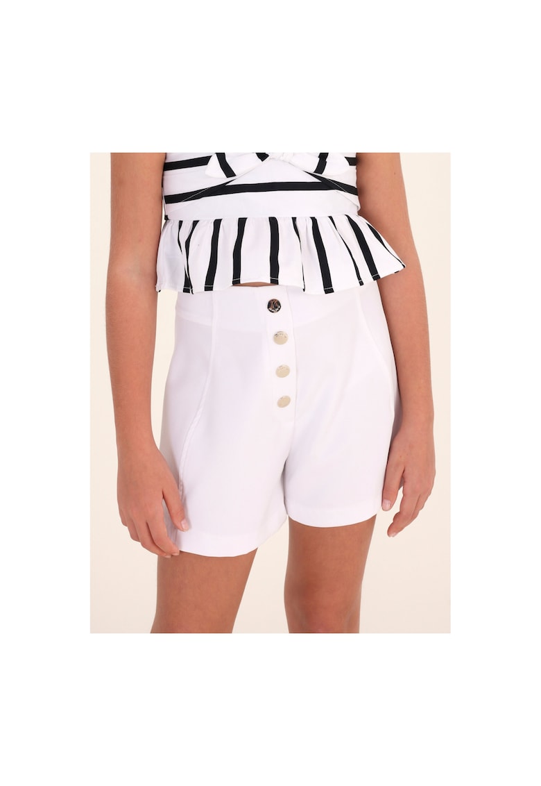 Pantaloni scurti copii -  Poliester - Alb