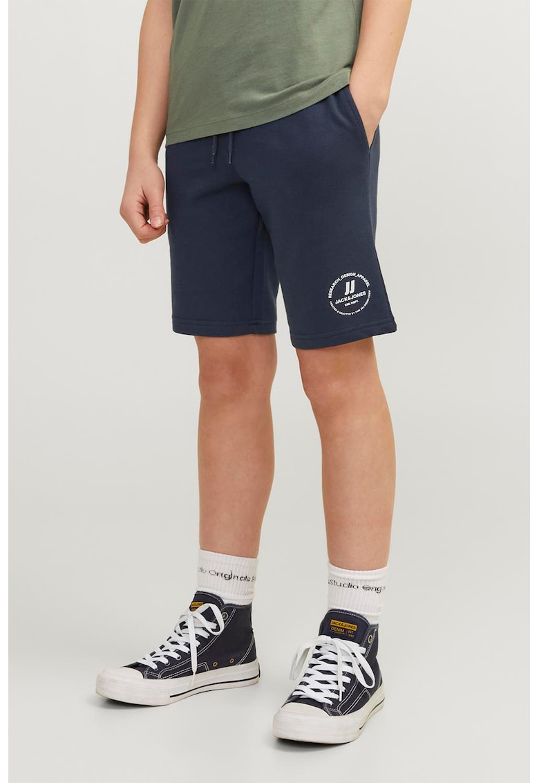 Bermude slim fit cu banda elastica in talie Swift - Bleumarin