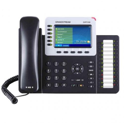 Telefon IP Grandstream GXP2160, 6 linii, PoE, Black-Grey
