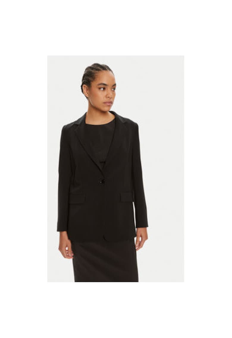 Sacou dama -  304437557 - Acetat/Poliester - Negru - Negru