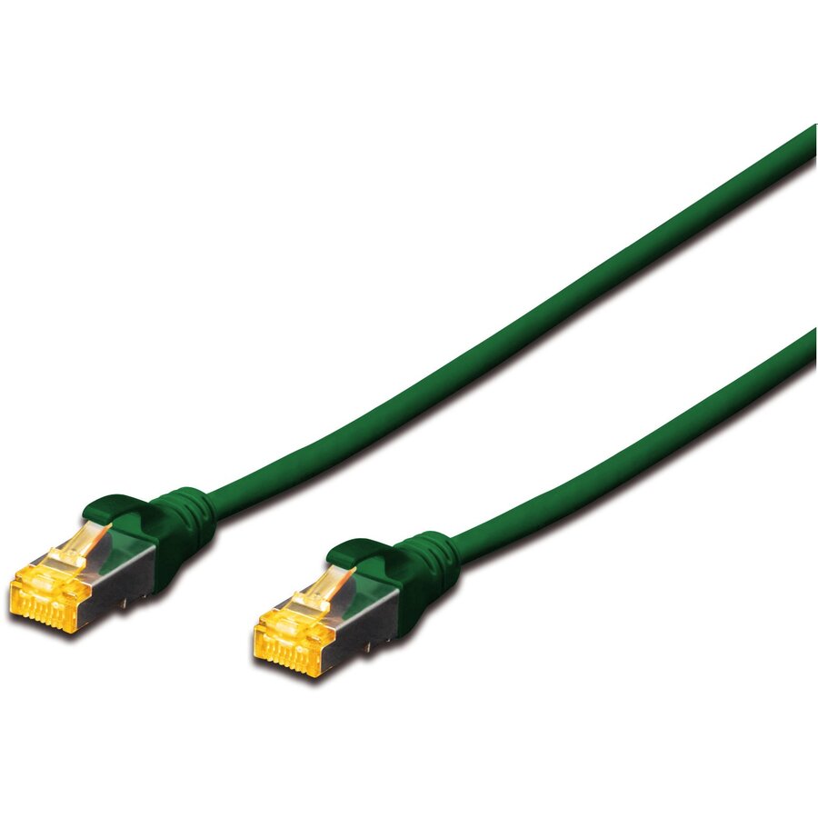 Cablu Retea S/FTP Cat 6A 0.5m Green