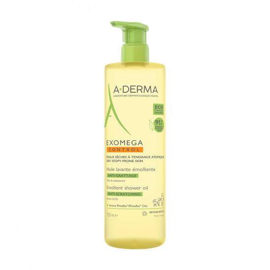 Ulei de dus A-Derma Exomega Control pentru piele uscata si atopica (Concentratie: Ulei de baie, Gramaj: 1000 ml)