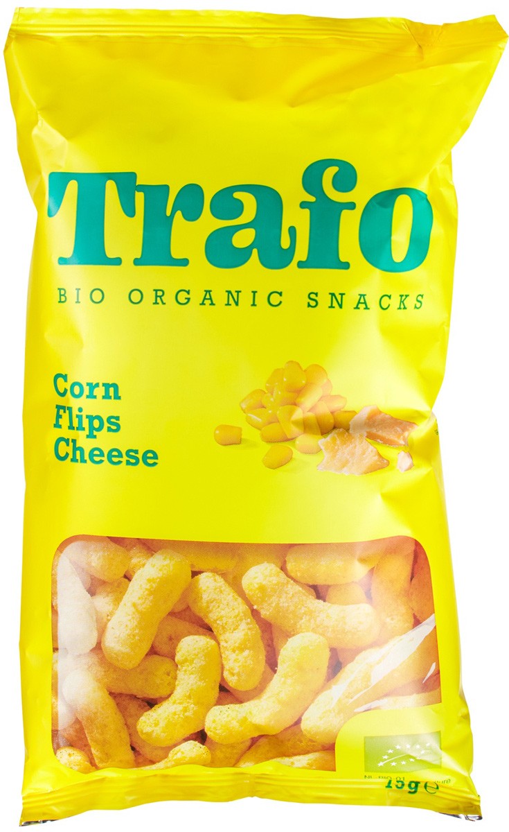 Pufuleti bio din porumb cu cascaval, 75g Trafo