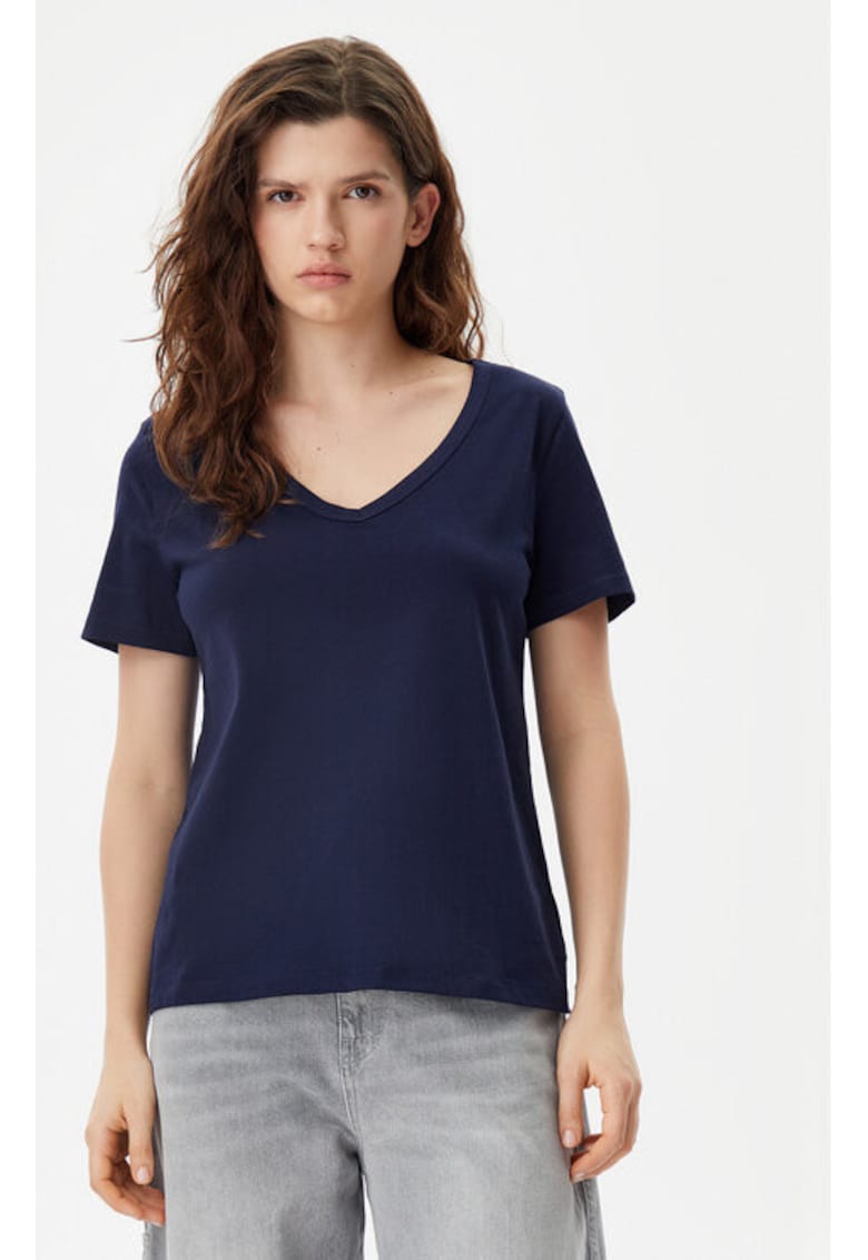 Tricou dama -  305290670 - Bumbac organic - 2XS INTL - Albastru