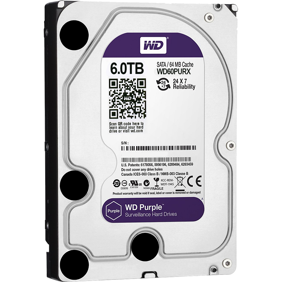 Hard disk Purple 6TB Intellipower WD60PURX, 64MB, SATA3