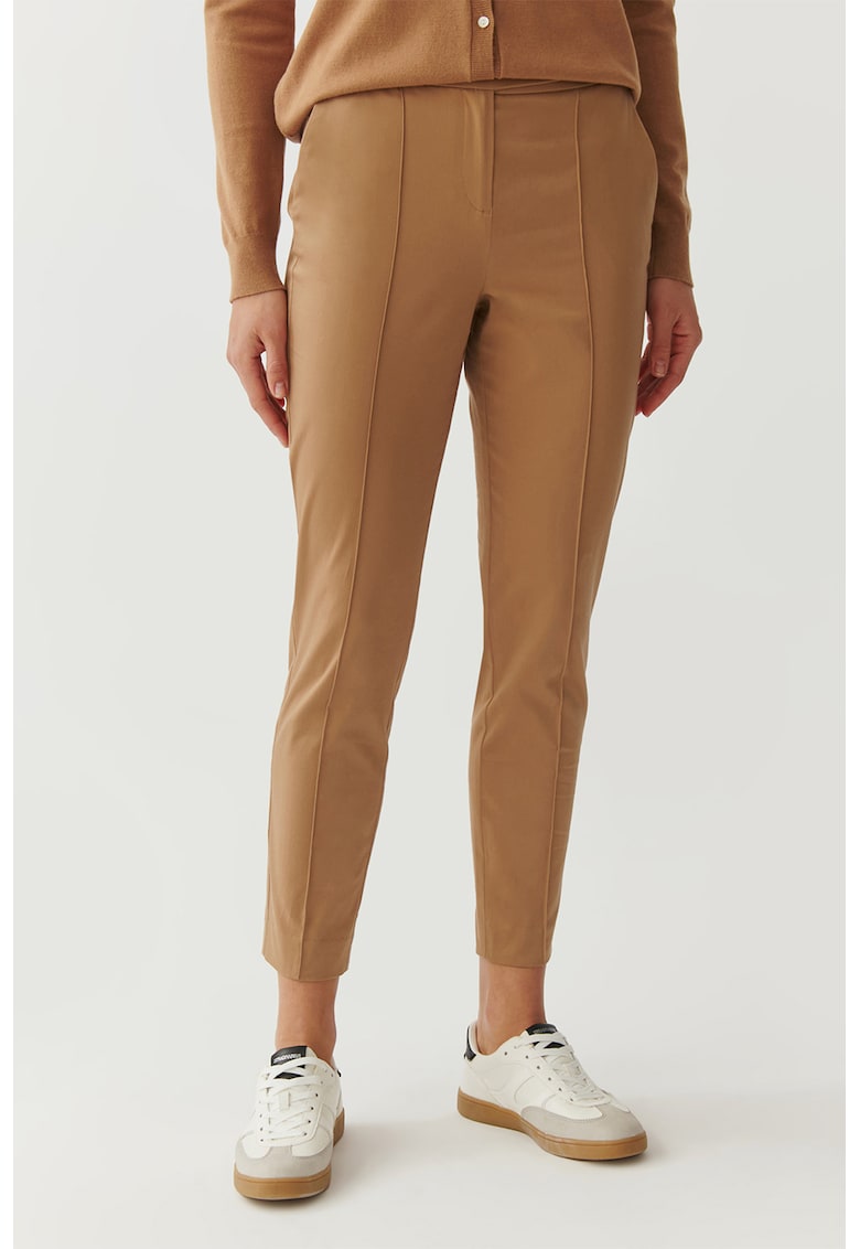 Pantaloni crop conici - Maro