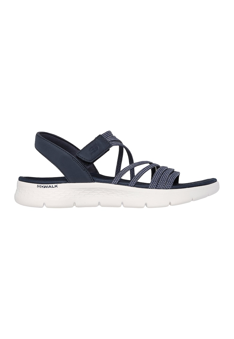 Sandale de piele ecologica cu velcro - Bleumarin