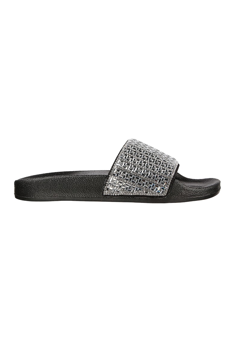 Papuci stralucitori Pop Ups - New Spark - Negru/Argintiu