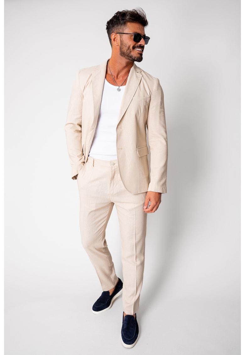 Costum Ralph din IN sacou si pantalon lung Beige New 16851 - Bej