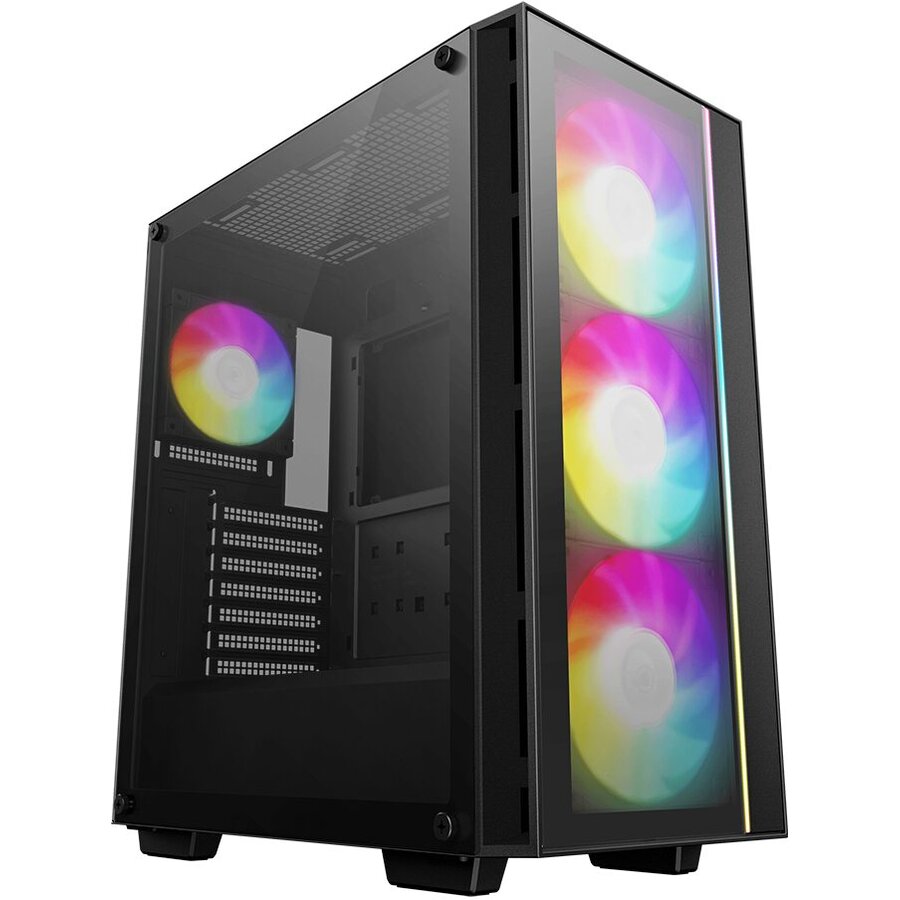 Carcasa Matrexx 55 V4 Fara Sursa ABS+SPCC+Tempered Glass aRGB Neagra