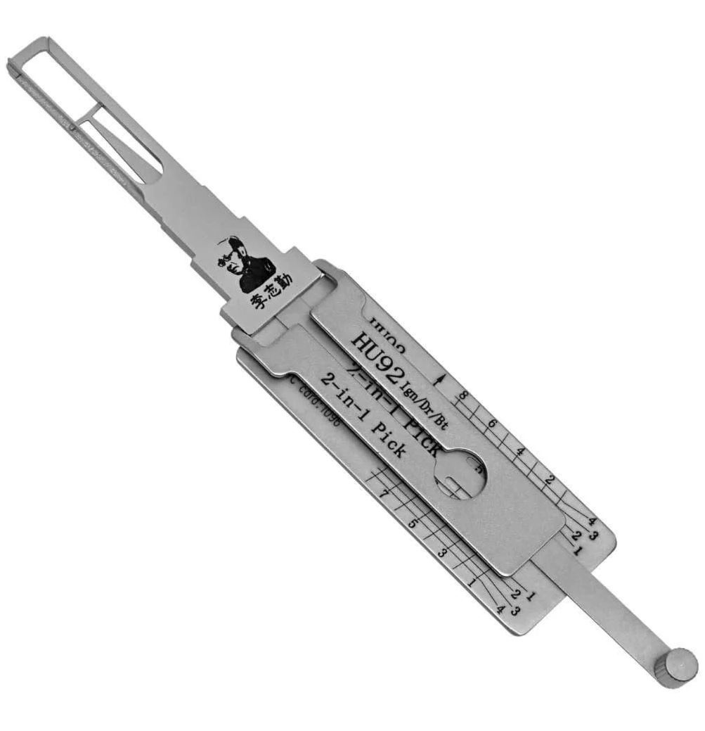 Oferte la Decodor unealta auto Lishi Original HU92 2 in 1 cu ridicator simplu, pentru contact, usi si portbagaj, compatibil cu BMW / MINI / Range Rover