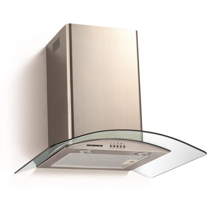 Hota decorativa Heinner DCH-650GX, capacitate de absorbtie 643 mᶟ/h, 1 motor 190W, 3 trepte de viteza, sticla-inox