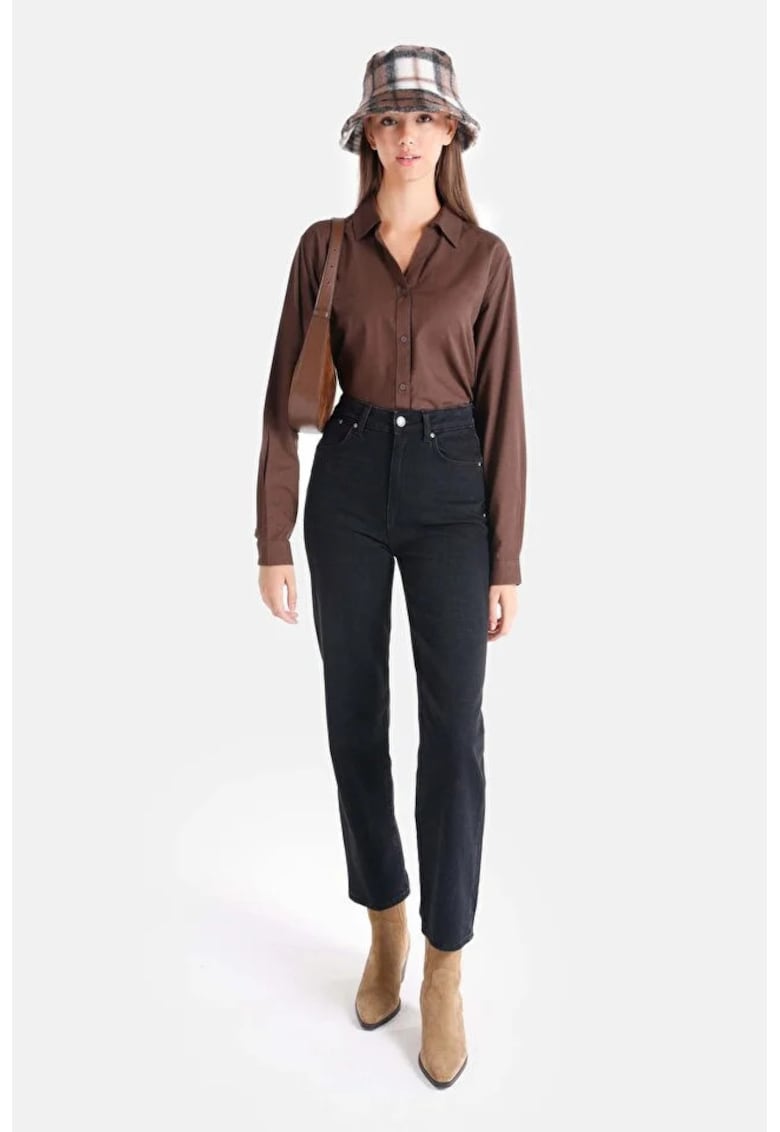 Pantaloni De Dama Negru Straight Fit 884 Lauren Cl1065415
