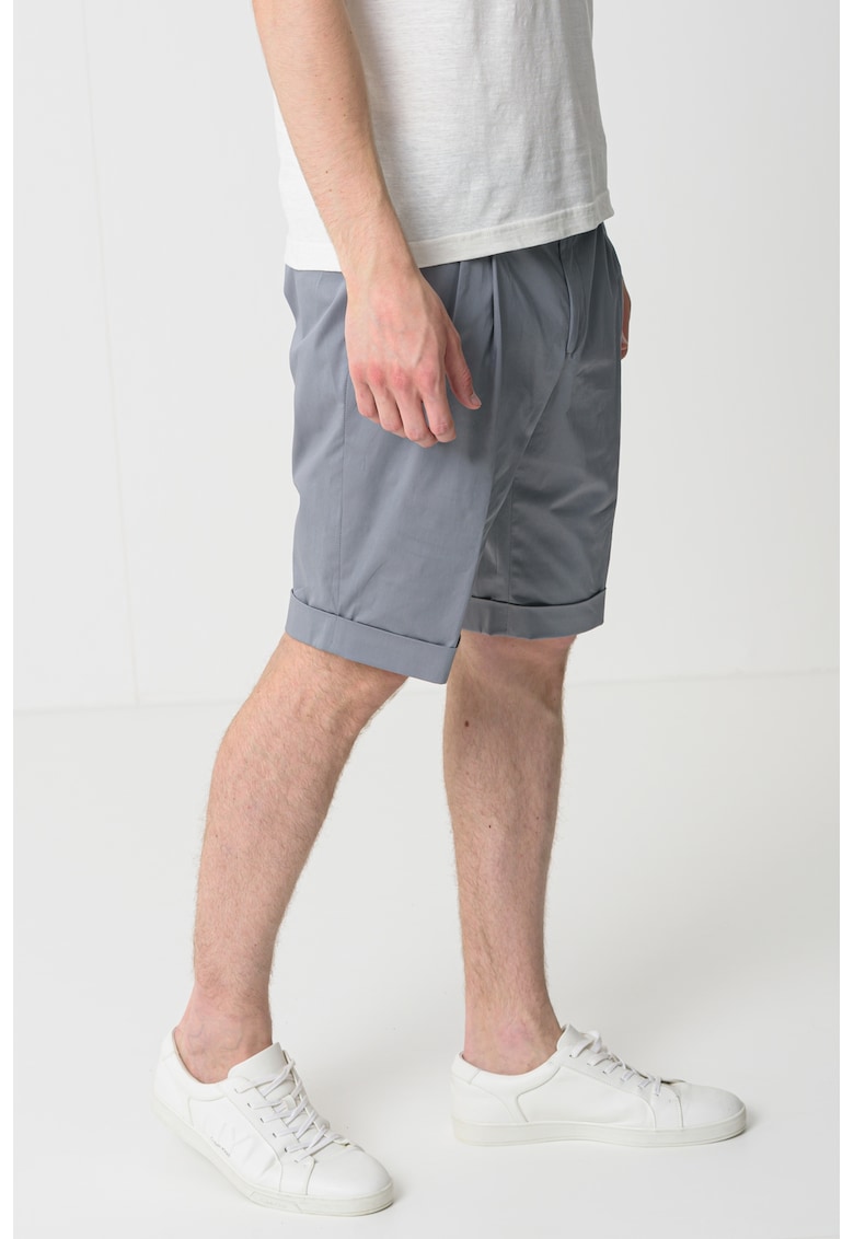 Bermude chino cu buzunare oblice - Gri