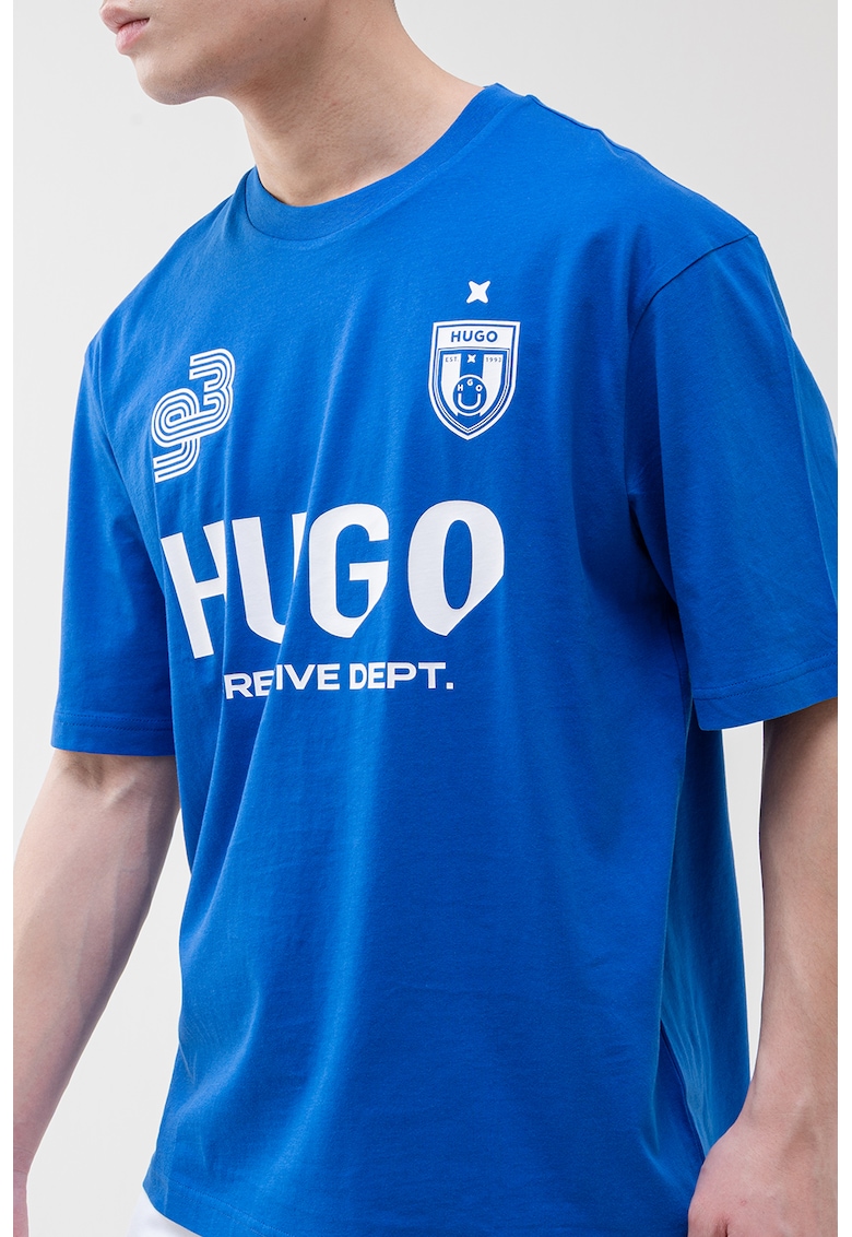 Tricou de bumbac cu imprimeu - Albastru royal