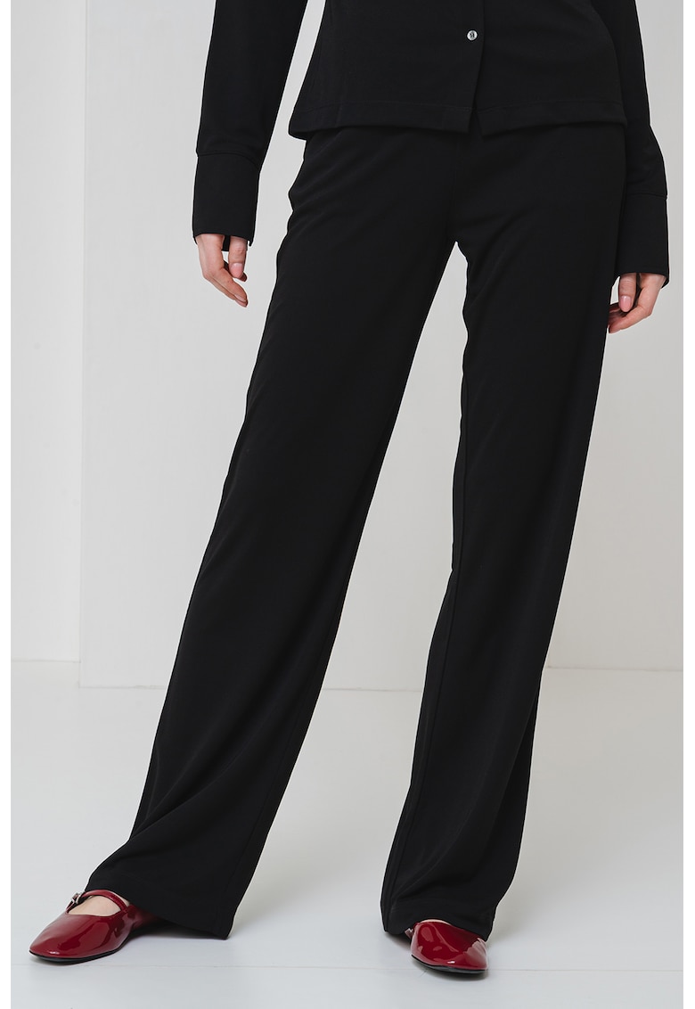 Pantaloni drepti cu talie inalta Norele - Negru