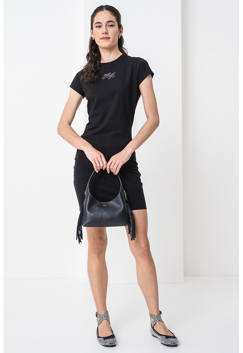 Rochie cu maneci scurte Nalix - Negru