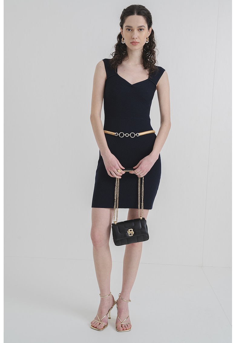 Rochie scurta fara maneci Foberta - Albastru ultramarin