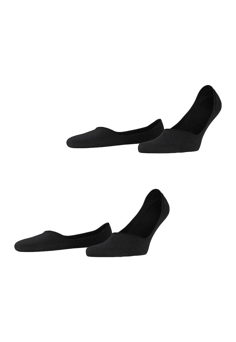 Set de sosete foarte scurte din amestec de bumbac organic - 2 perechi - Negru