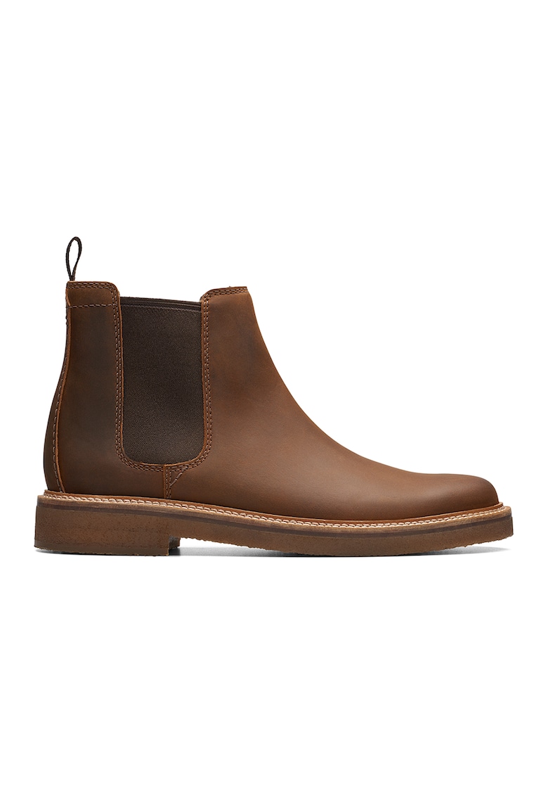 Ghete Chelsea de piele Clarkdale Easy - Maro deschis