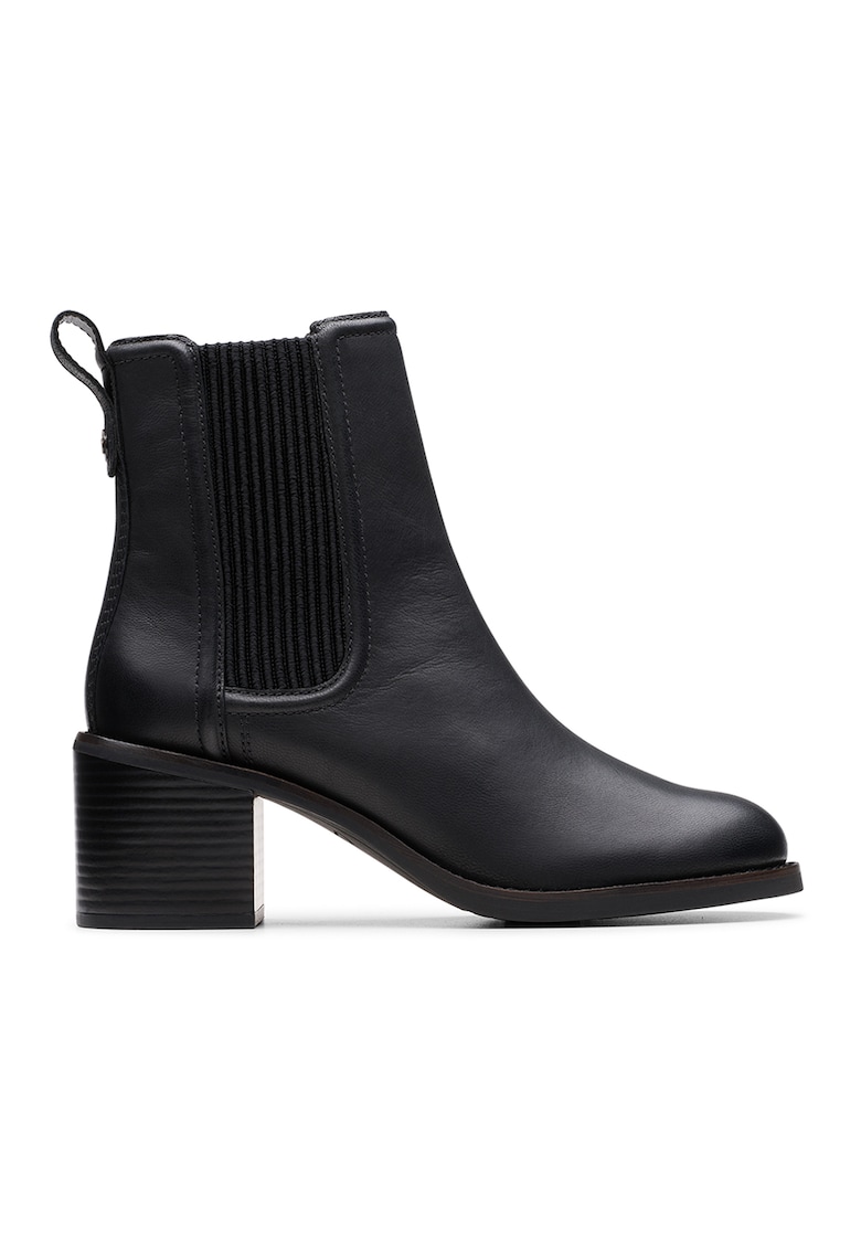 Botine Chelsea de piele Chamberly - Negru