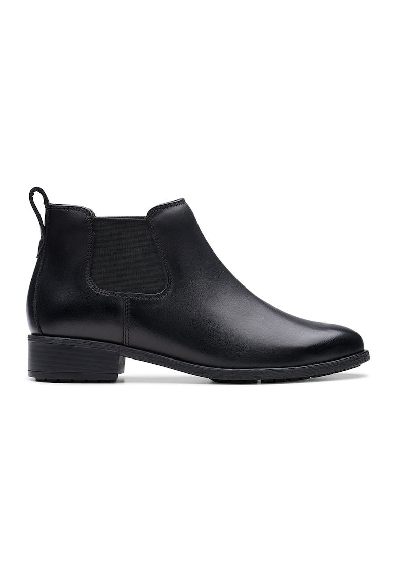 Ghete Chelsea de piele - Negru