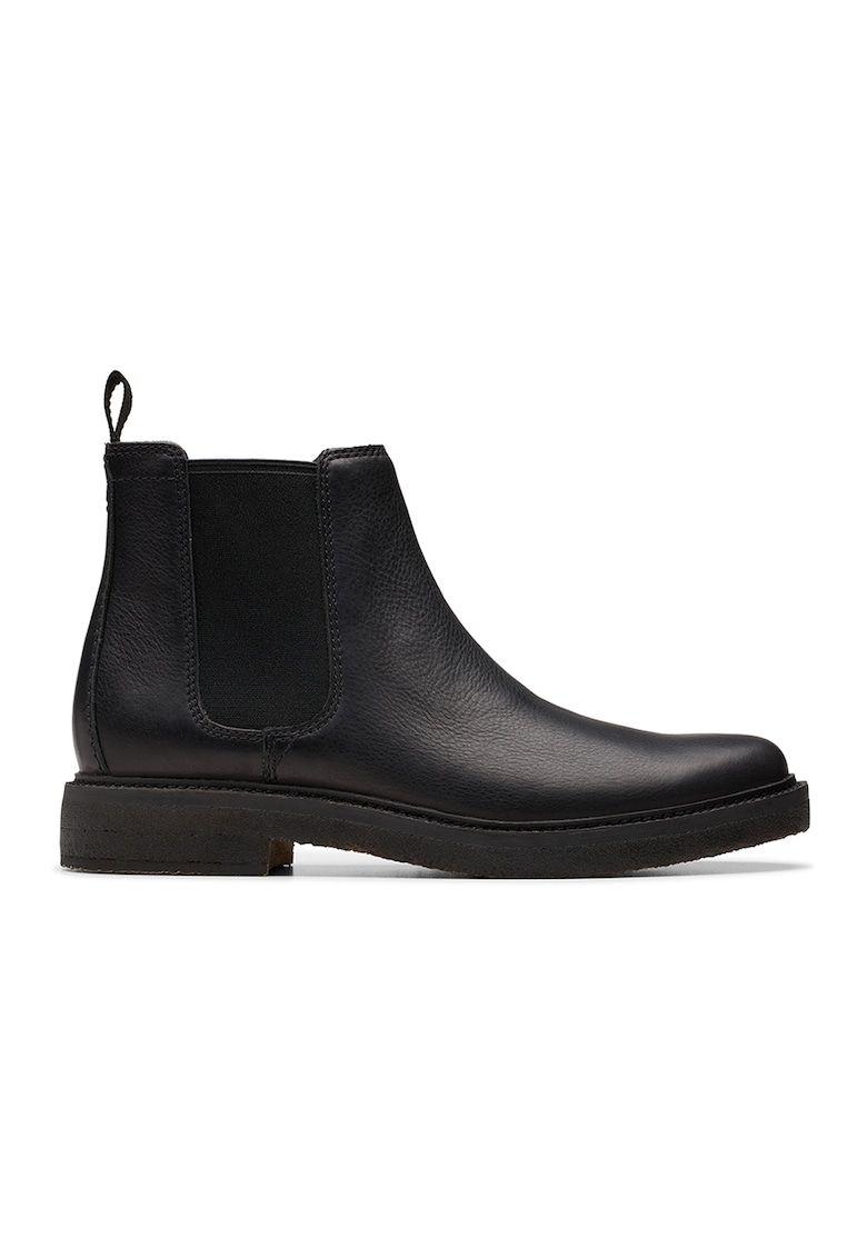 Ghete Chelsea de piele Clarkdale Easy - Negru stins