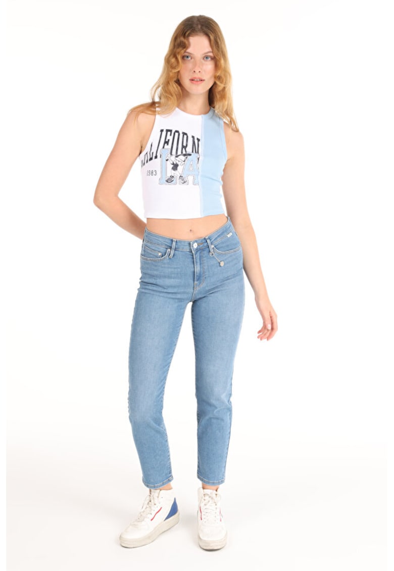 Pantaloni De Dama Albastru Slim Fit CARLA - BLUE