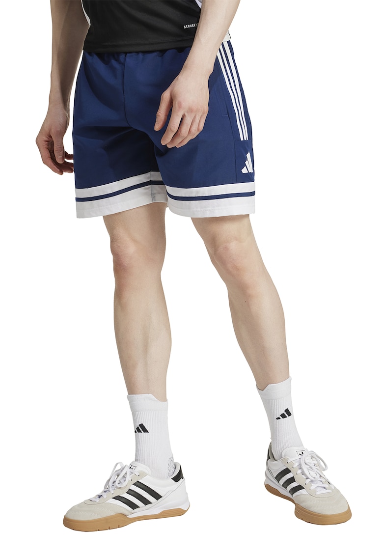 Pantaloni scurti cu detaliu logo pentru fotbal - Albastru inchis/Alb optic