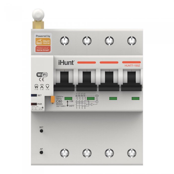 Siguranta Automata Inteligenta WIFI 4P 16A Metering Alb