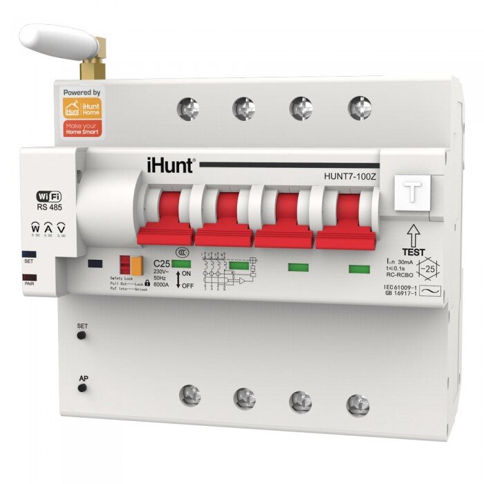 Siguranta Automata Inteligenta WIFI 4P 16A Metering Leakage Alb