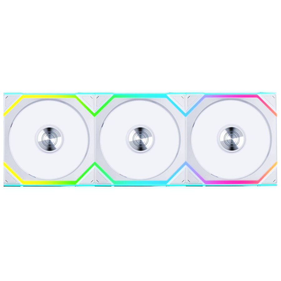 Ventilator UNI FAN SL Wireless ARGB PWM 3er-Pack Controller Reverse Blade 120mm Alb