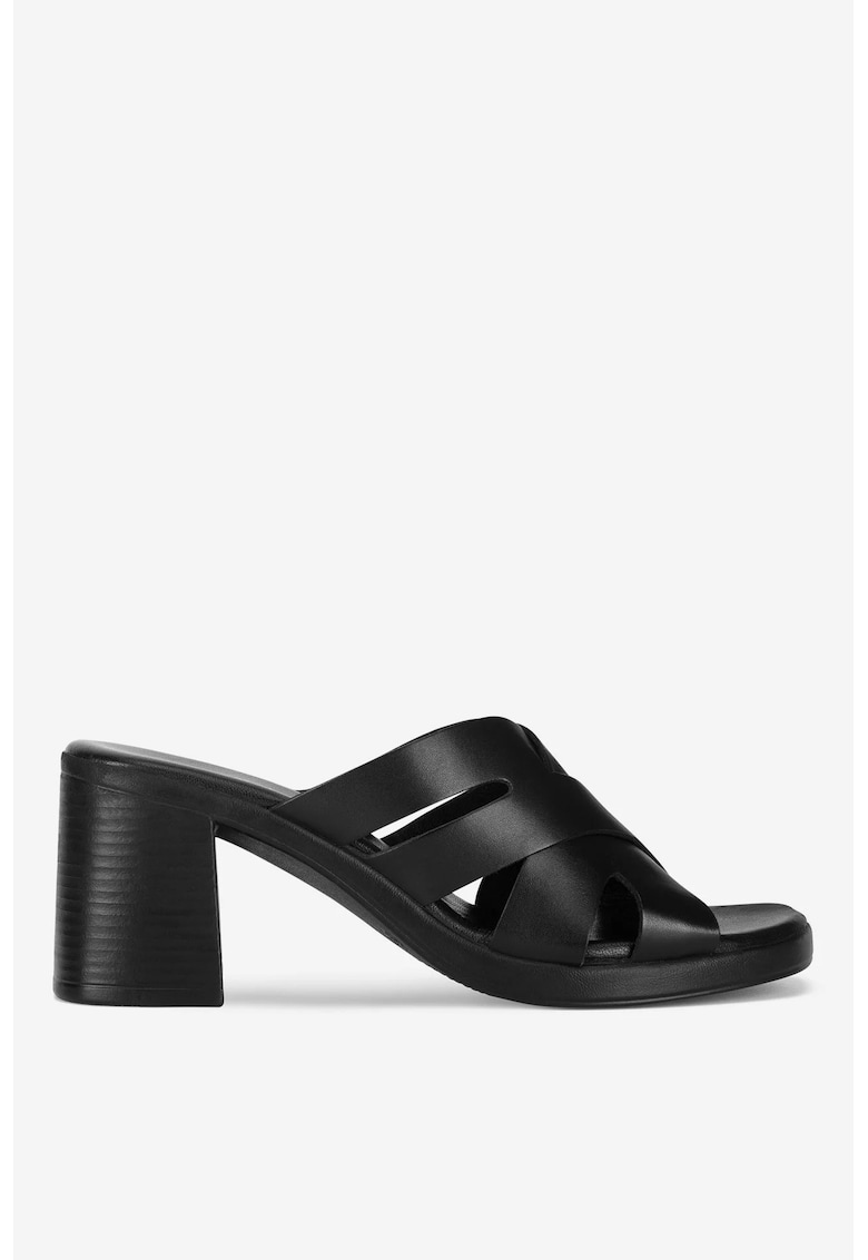 Papuci dama  5905588689300 - Piele naturala - Negru - Negru